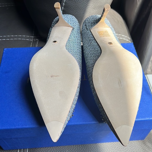 NEW Stuart Weitzman Embellished Pumps Size 10.5 - Picture 8 of 10
